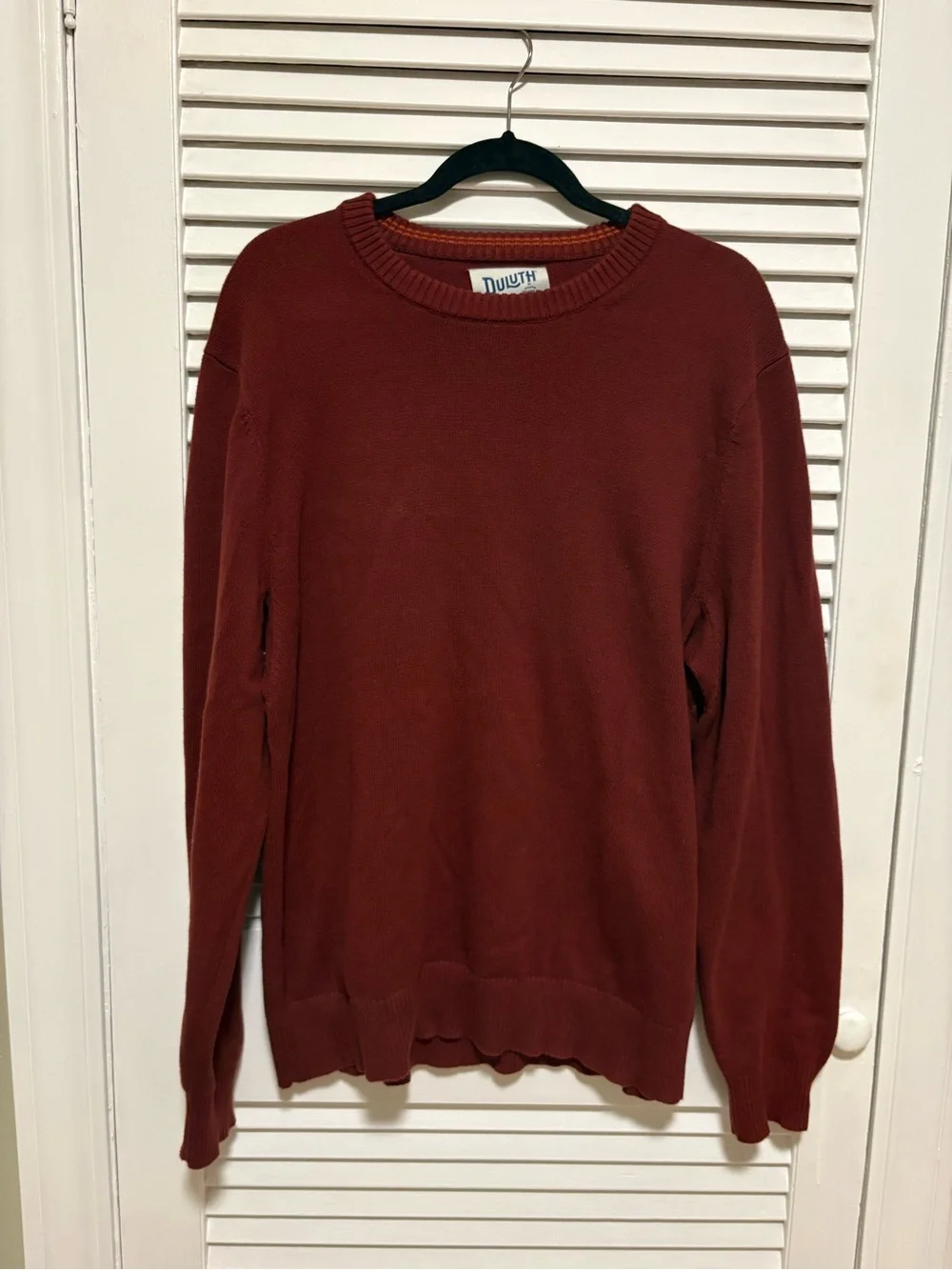Men's Duluth Crewneck Sweater in Deep Brick Red -